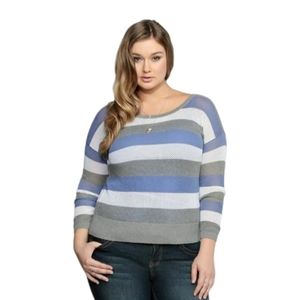 Torrid Open Knit Stripe Sweater